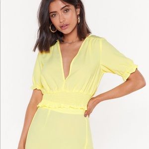 Nasty Gal Yellow Top *never worn*